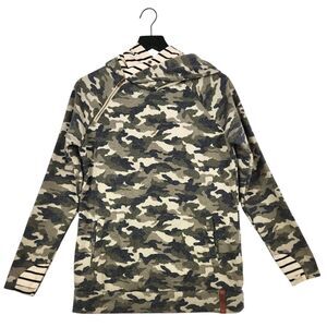 Ampersand Avenue Women's Hoodie Medium Camo Striped Double Hood Sweatshirt